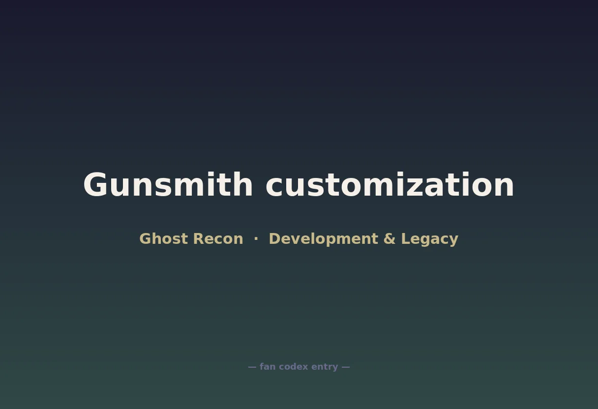 Gunsmith customization