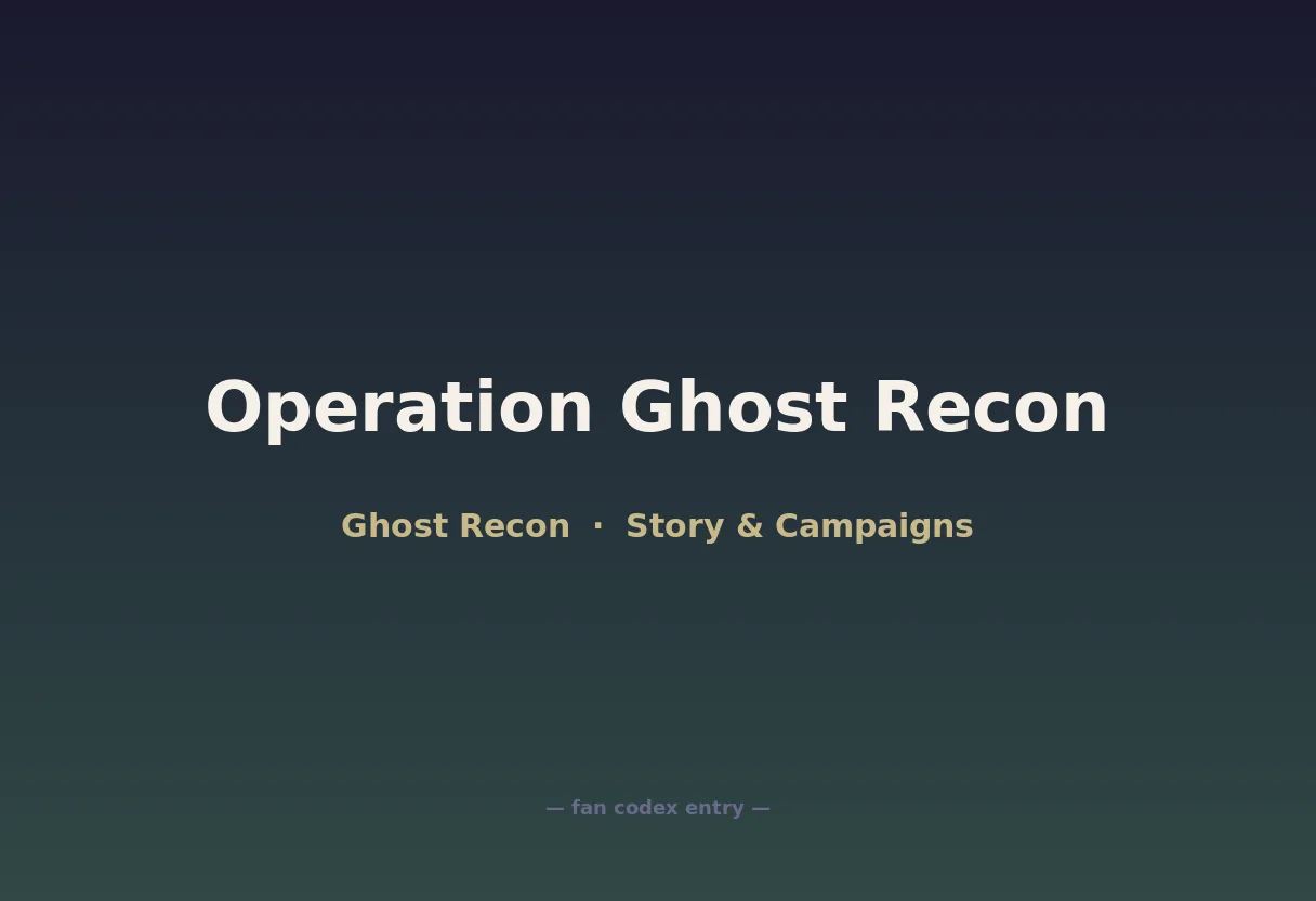 Operation Ghost Recon